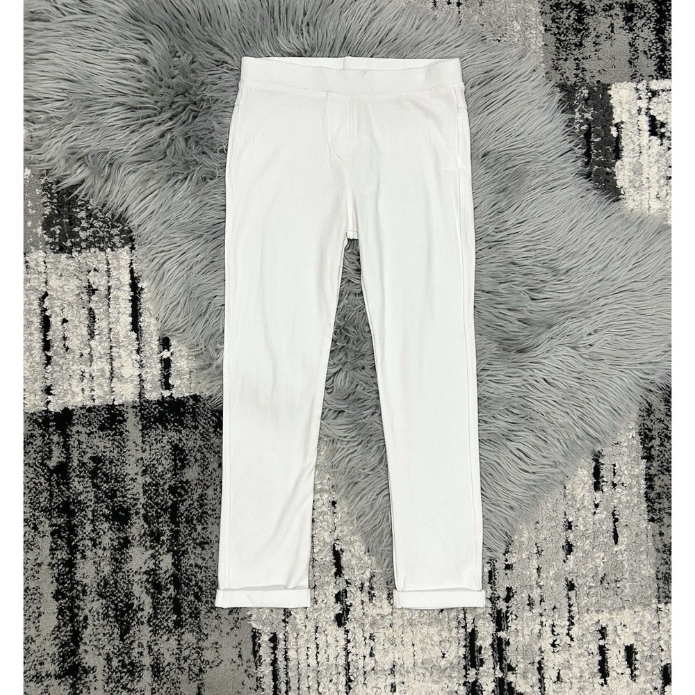 Frenchie Mini Couture White Jegging Cuffed Legging Size 8Y NEW